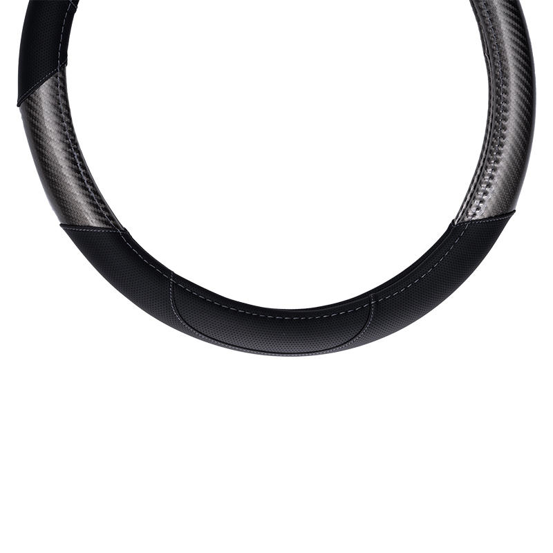 Carbon Fiber Leather PVC Universal Comfort Steering Wheel Cover 19B029C